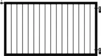 Plus Einzeltor Basic Stahl 150 &times; 85 cm schwarz