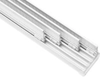 Gardinia Fl&auml;chenvorhangschiene Komfort Komplett-Set 4-l&auml;ufig wei&szlig; 225 cm