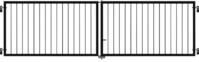 Plus Doppeltor Basic Stahl 300 &times; 85 cm schwarz