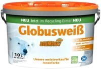 Globuswei&szlig; Wandfarbe matt 10 L matt konservierungsmittelfrei