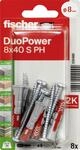 Fischer D&uuml;bel-Set DuoPower S PH 8 x 40 mm mit Schraube - 8 St&uuml;ck