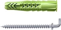 Fischer Universald&uuml;bel UX Green R WH 8 x 50 mm mit Rand & Winkelhaken- 4 St&uuml;ck
