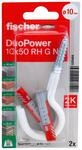 Fischer D&uuml;bel-Set DuoPower RH G 10 x 50 mm mit Rundhaken - 2 St&uuml;ck