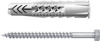 Fischer Universald&uuml;bel UX Green R S 10 x 60 mm mit Rand & Schraube - 4 St&uuml;ck