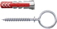 Fischer D&uuml;bel-Set DuoPower OH 8 x 40 mm mit &Ouml;senhaken - 2 St&uuml;ck
