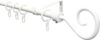 Gardinia Gardinenstangen-Set Hook 1-Lauf &Oslash; 13-16 mm wei&szlig; 130 - 240 cm