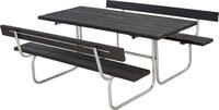 Plus Kombim&ouml;bel Classic 177 x 177 x 75 cm,2 R&uuml;ckenlehnen,Kunststoff schwarz