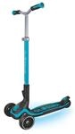 Globber Scooter f&uuml;r Kinder mit Leuchtrollen Ultimum Lights blau