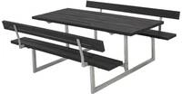 Plus Kombim&ouml;bel Basic 177 x 184 x 72 cm, 2 R&uuml;ckenlehnen, Kunststoff schwarz