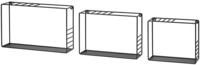Dolle Wandregal Lynn 42 x 26 cm schwarz 3er-Set