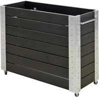 Plus Blumenkasten Cubic 120x50x95 cm m/R&auml;der Druckimpr&auml;gniert RAL 9005...