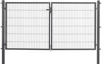 Floraworld Gartentor doppelfl&uuml;gelig Comfort 300 x 120 cm anthrazit