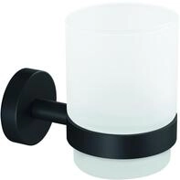 tesa Moon Black Zahnputzbecher zum H&auml;ngen schwarz satiniertes Glas