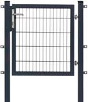 Floraworld Einzeltor Premium Doppelstabmatte 100 x 100 cm anthrazit inkl....
