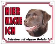 Nobby Warntafel Labrador dunkel 25 x 20 cm
