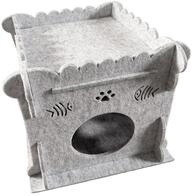 Aum&uuml;ller Katzenhaus Purr Tower 40 x 40 cm hellgrau