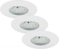Briloner 3er Set LED Einbauleuchten Attach wei&szlig; &Oslash; 7,5 cm dimmbar