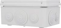 Aufputz- Abzweigdose IP65, mit Schraubdeckel, 175 x 130 x 84 mm, grau