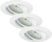 Briloner 3er Set LED Einbauleuchten Attach wei&szlig; &Oslash; 8,2 cm dimmbar