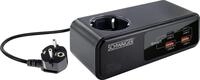 Schwaiger Verl&auml;ngerung inkl. Steckdose 83W Schnellladefunktion USB A/C0