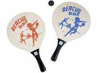 Happy People Beachball-Set 2 Schläger 1 Ball GLO665100705