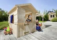 Weka Drachenh&ouml;hle Tabaluga 284 x 153 cm natur mit Sandkasten, Pergola, Schatztruhe