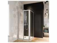 Breuer Fara 4 Dusch-Falttür für Nische Seitenwand 90 cm breit, Alu silber...