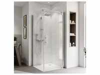 Breuer Europa Design Duschtür zu Glaswand 90 x 200 cm, rechts, alu chromeffekt,