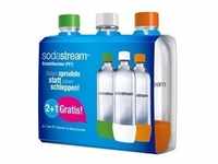 Sodastream Pet Flasche 3 x 1 L Tripack, weiß, grün, orange