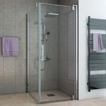 Breuer Europa Design Glaswand zu Duscht&uuml;r 90 x 200 cm, links, alu chromeffekt,