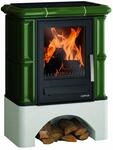 Justus Kaminofen Bavaria Stahl gr&uuml;n 7 kW mit Sockel
