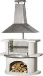 Buschbeck Grillkamin Venedig wei&szlig;-Edelstahl 197 x 110 x 65 cm