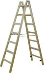 Stabilo Sprossen-Doppelleiter Holz 2 x 7 Sprossen