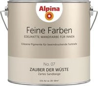 Alpina Feine Farben Wandfarbe No. 07 Zauber der W&uuml;ste - zartes sandbeige 2,5 L