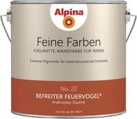 Alpina Feine Farben Wandfarbe No. 22 Befreiter Feuervogel - kraftvolles glutrot 2,5 L