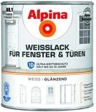 Alpina Wei&szlig;lack f&uuml;r Fenster & T&uuml;ren 2 L wei&szlig; gl&auml;nzend
