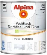 Alpina Wei&szlig;lack f&uuml;r M&ouml;bel & T&uuml;ren 2 L wei&szlig; gl&auml;nzend