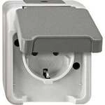 Merten Schutzkontaktsteckdose Klappdeckel, Aquastar, Aufputz, MEG2301-8029