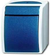 Busch-Jaeger Aufputz Taster Ocean, Feuchtraum, 2621 W-53