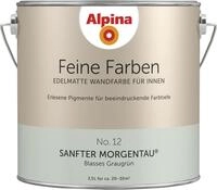 Alpina Feine Farben Wandfarbe No. 12 Sanfter Morgentau - blasses graugr&uuml;n 2,5 L