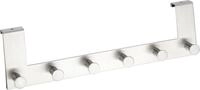 Wenko T&uuml;rgarderobe Celano Edelstahl matt, chrom, 6 Haken