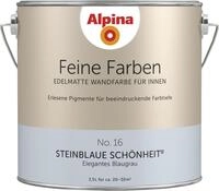 Alpina Feine Farben Wandfarbe No. 16 Steinblaue Sch&ouml;nheit - elegantes blaugrau 2,5 L