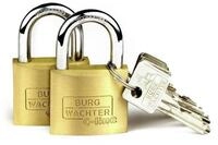 Burg W&auml;chter Vorh&auml;ngeschloss Duo 222 40 C-Line 20.0 x 22.0 mm - 4 St&uuml;ck