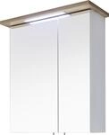 Pelipal Spiegelschrank 84-I mit LED Beleuchtung wei&szlig;/eiche 60 x 72 cm
