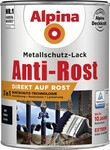 Alpina Metallschutz-Lack Anti-Rost 2,5 L schwarz matt
