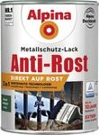 Alpina Metallschutz-Lack Anti-Rost 2,5 L dunkelgr&uuml;n gl&auml;nzend