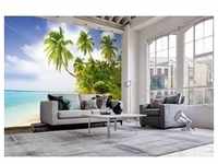 papermoon Vlies- Fototapete Digitaldruck 350 x 260 cm Beach in the South Seas