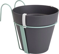 Elho Pflanztopf Loft Urban mit Balkonhalter &Oslash; 20 x 20 cm anthrazit