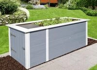 Weka Hochbeet 21 205 x 80 x 81 cm grau mit Noppenbahn, W&uuml;hlmausschutz