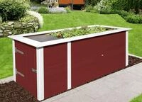 Weka Hochbeet 21 205 x 80 x 81 cm schwedenrot mit Noppenbahn, W&uuml;hlmausschutz